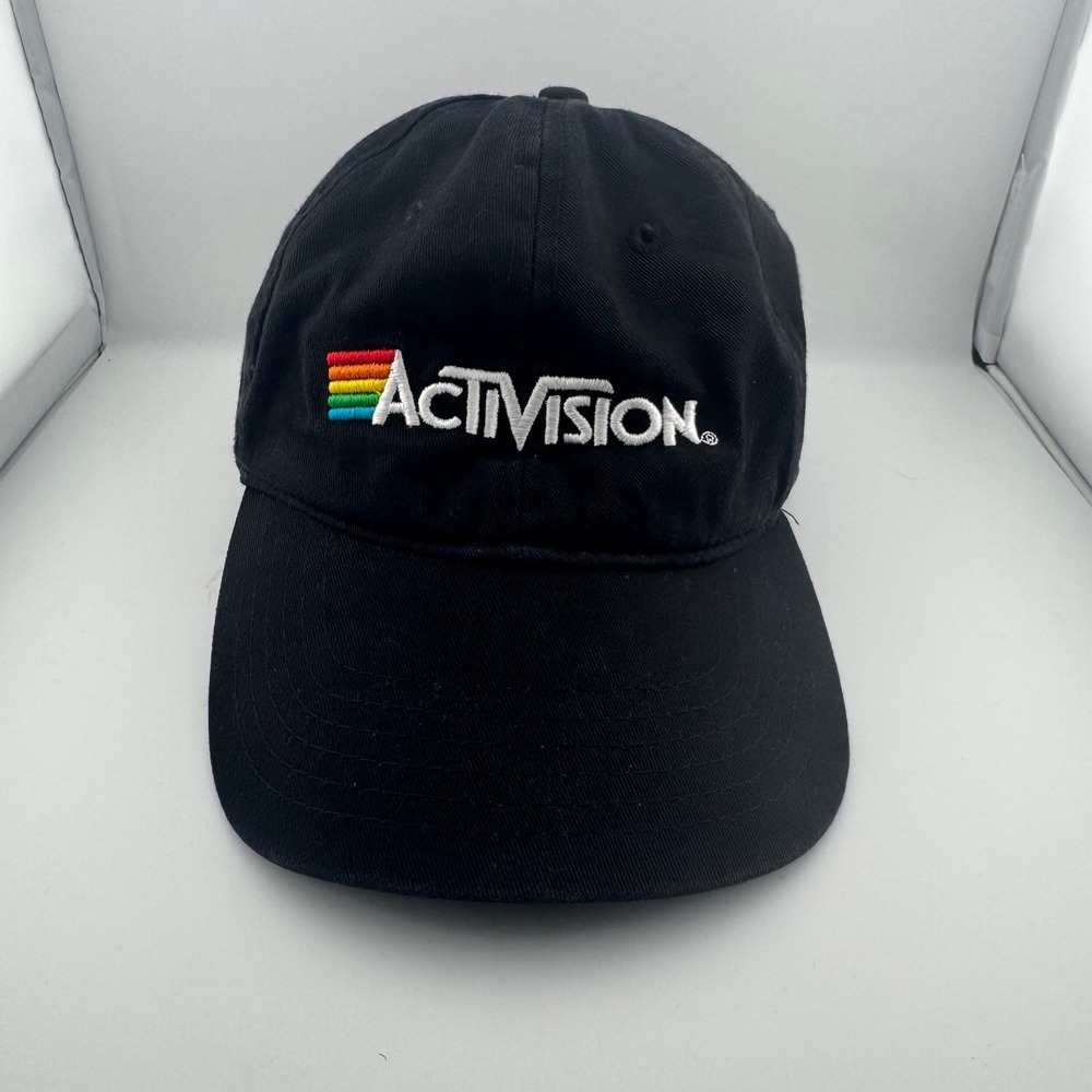 Activision Hat Baseball Cap Mens OSFM Black 2017 Retro Rainbow Logo Gamer Hat